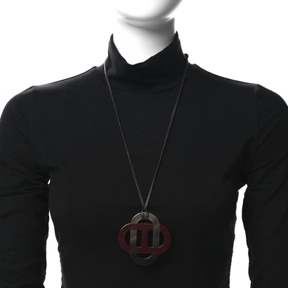 Hermes Buffalo Horn Lacquer Isatis Necklace 2 of 5