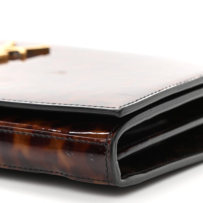 Saint Laurent Patent Monogram Chain Wallet Tortoiseshell 10 of 12