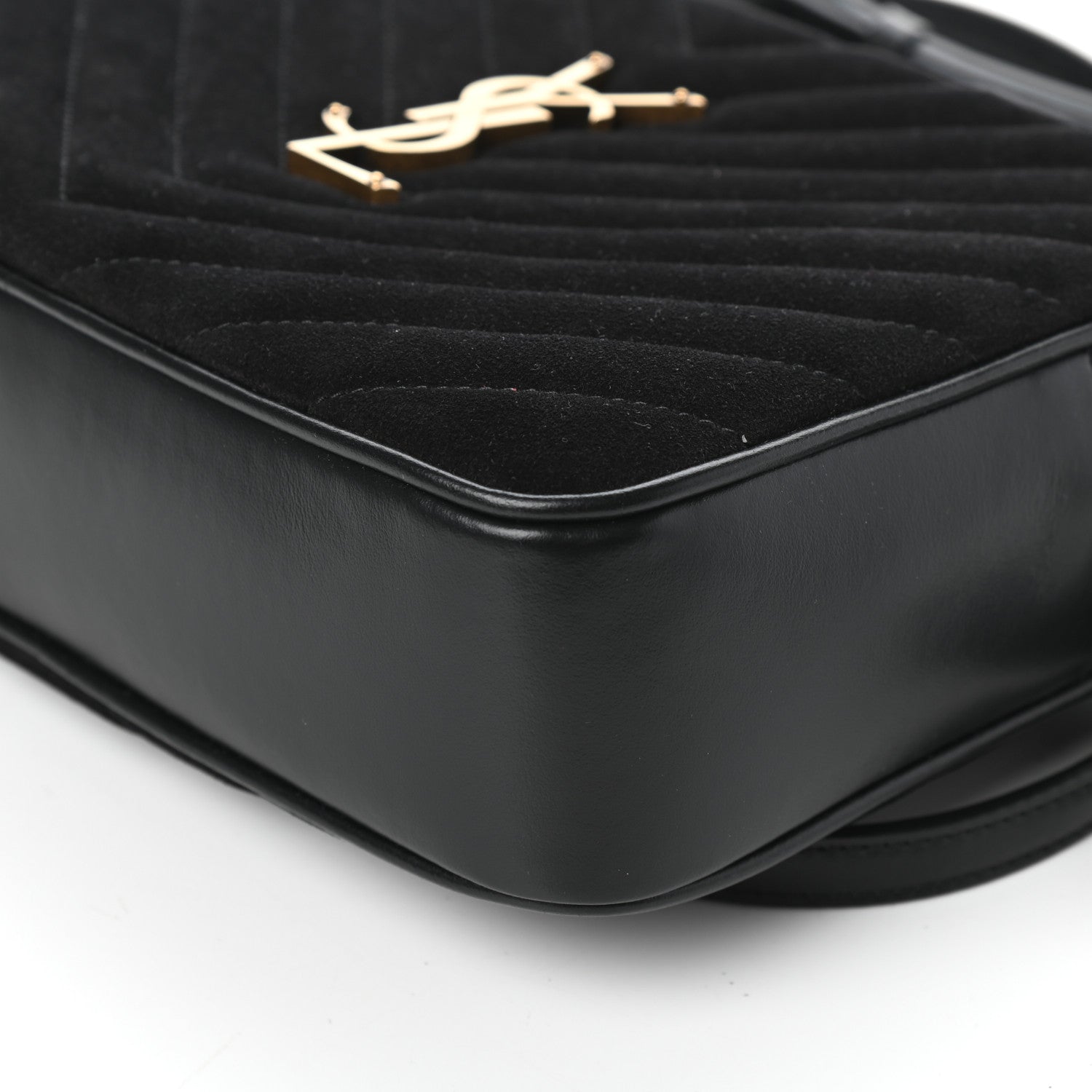 Saint Laurent Suede Calfskin Monogram Lou Camera Bag Black 9 of 9