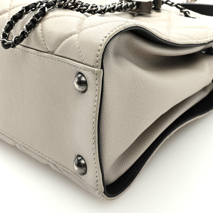 Chanel Caviar Quilted Small CC Bucket Bag Grey 9 of 9