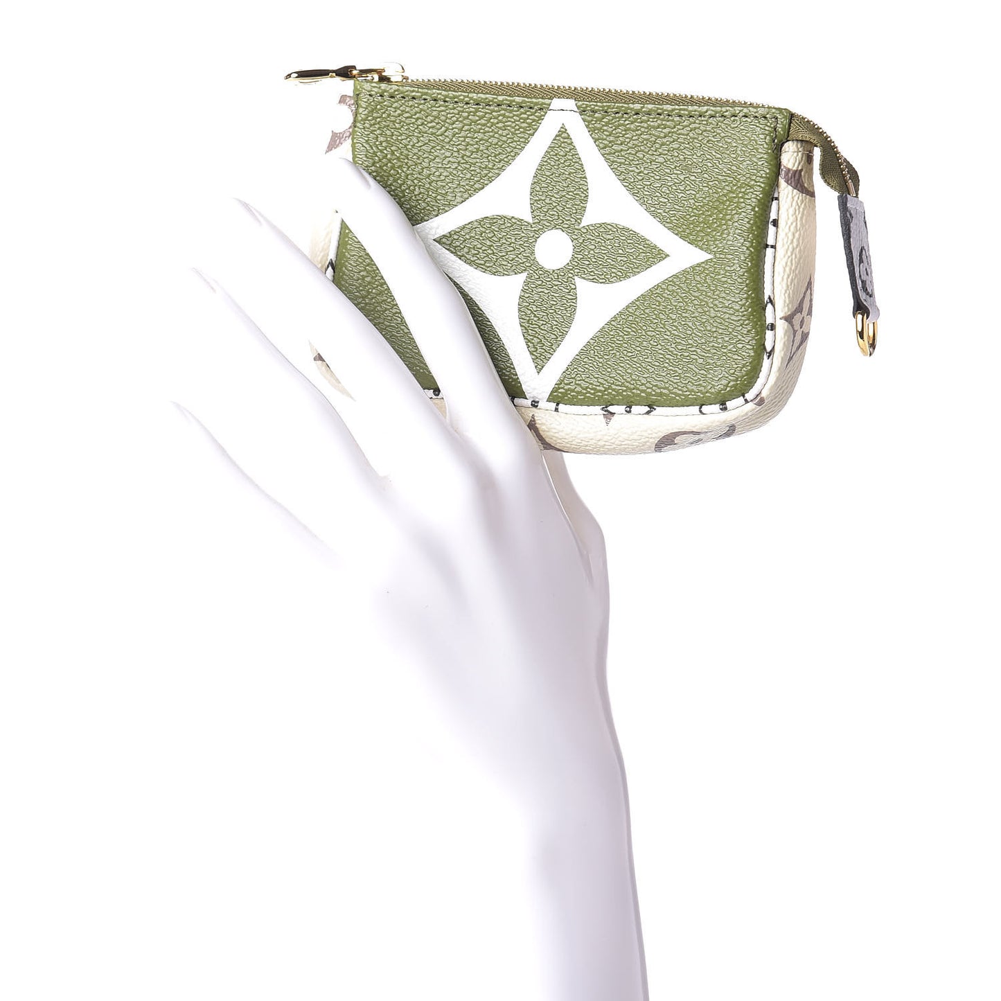 Monogram Giant Micro Pochette Accessories Kaki White