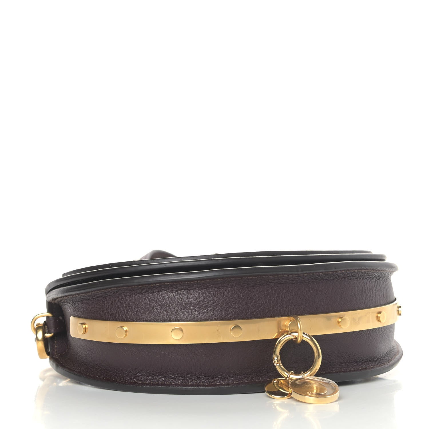 Chloe Calfskin Small Nile Bracelet Minaudiere Bag Carbon Brown 4 of 9