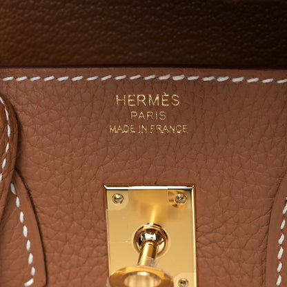 Hermes Togo Birkin 25 Gold 6 of 13