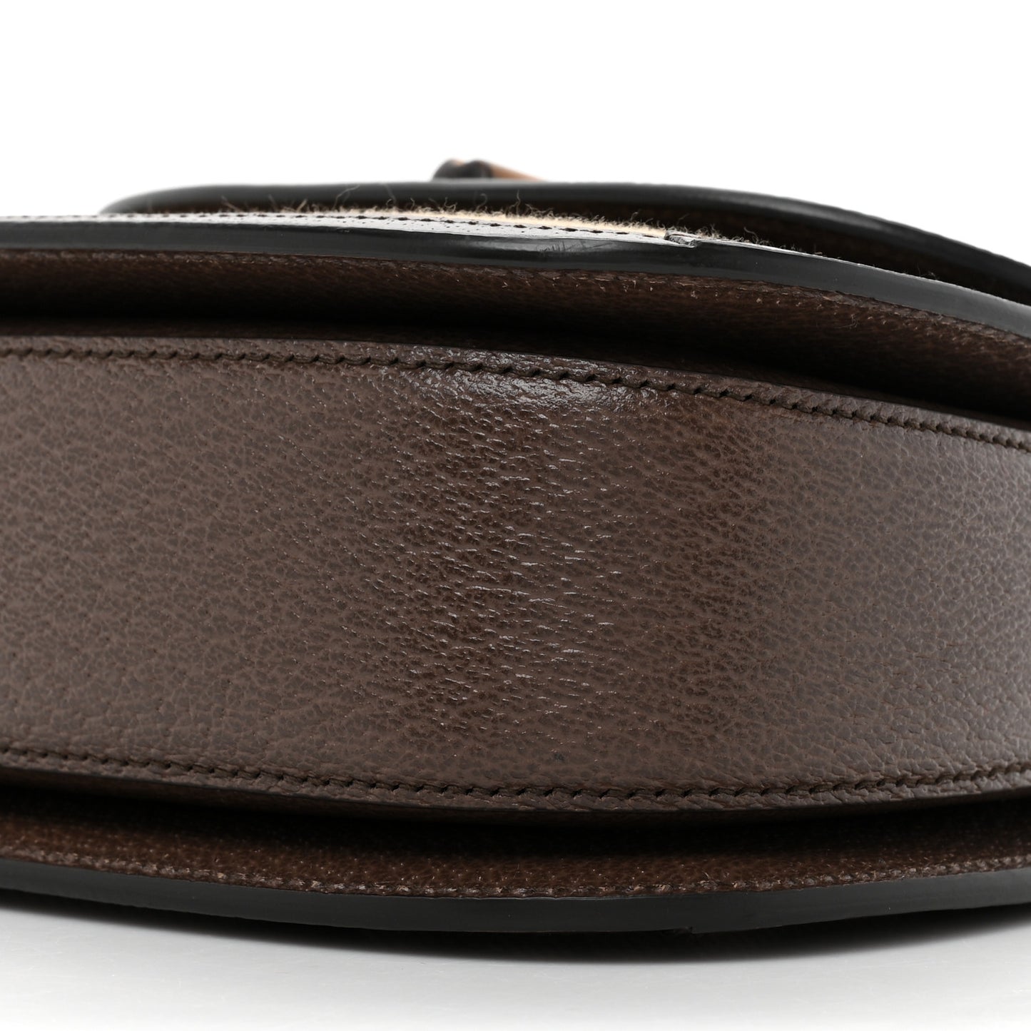 Monogram Jumbo GG Textured Dollar Calfskin Web Small Bamboo 1947 Top Handle Bag Camel Ebony New Acero