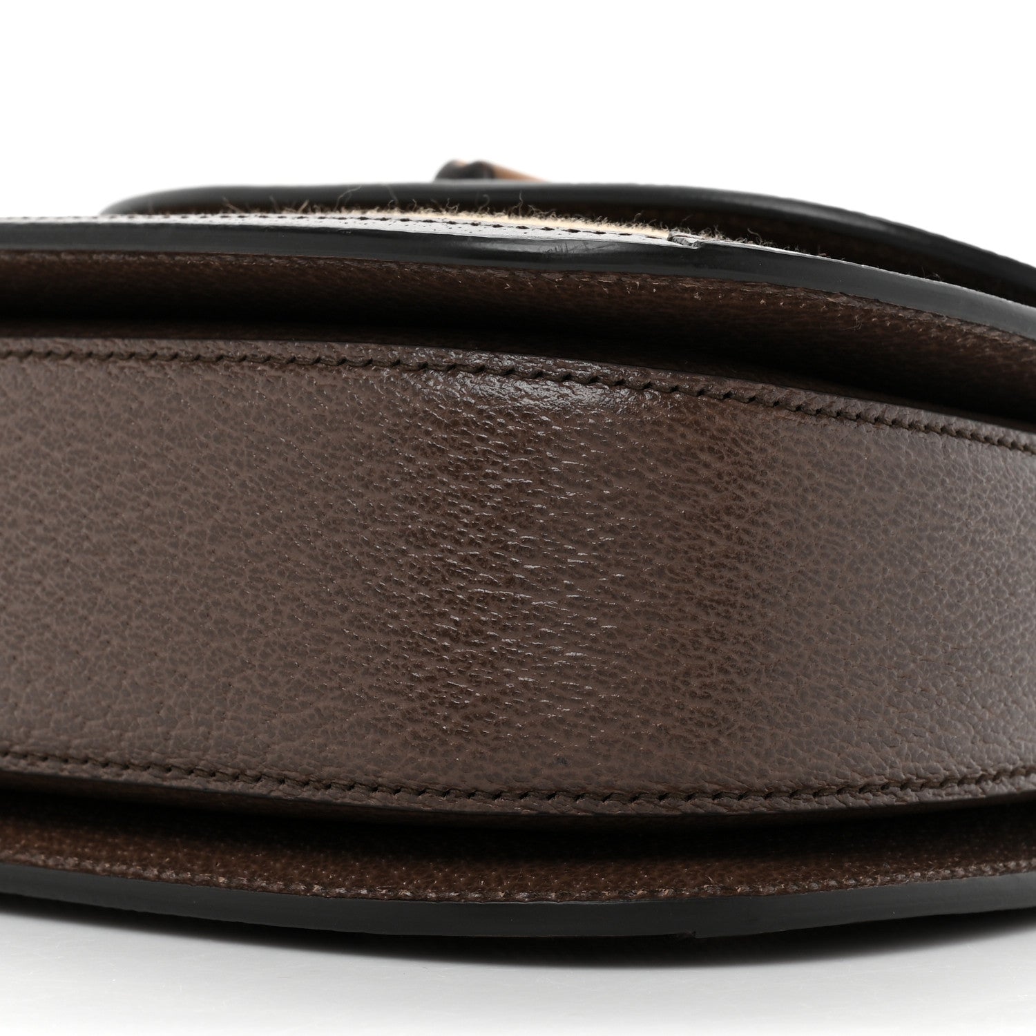 Gucci Monogram Jumbo GG Textured Dollar Calfskin Web Small Bamboo 1947 Top Handle Bag Camel Ebony New Acero 9 of 10
