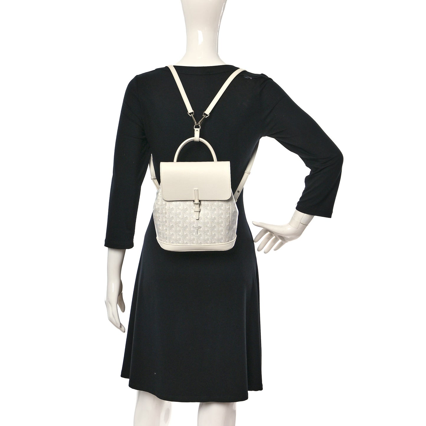 Goyardine Calfskin Mini Alpin Backpack White