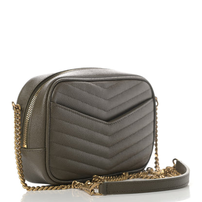 Saint Laurent Grain De Poudre Matelasse Monogram Mini Lou Camera Bag Seaweed 2 of 4