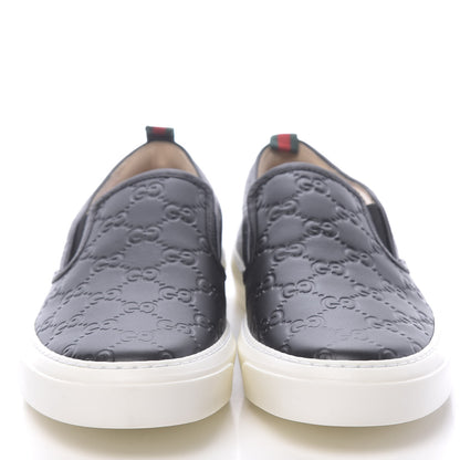 Gucci Guccissima Dublin Slip On Sneakers 41.5 Black 2 of 9