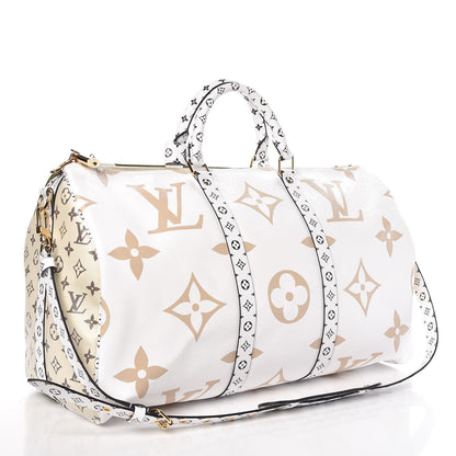 Louis Vuitton Monogram Giant Keepall Bandouliere 50 Kaki Beige 3 of 7