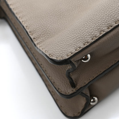 Fendi Cuoio Romano Selleria Chamois Medium Peekaboo I SEE U Satchel Corda Camelia Cipria 9 of 10