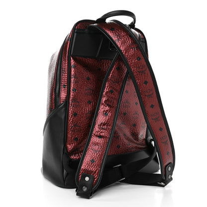 MCM Metallic Visetos Medium Duke Backpack Scooter Red 3 of 15