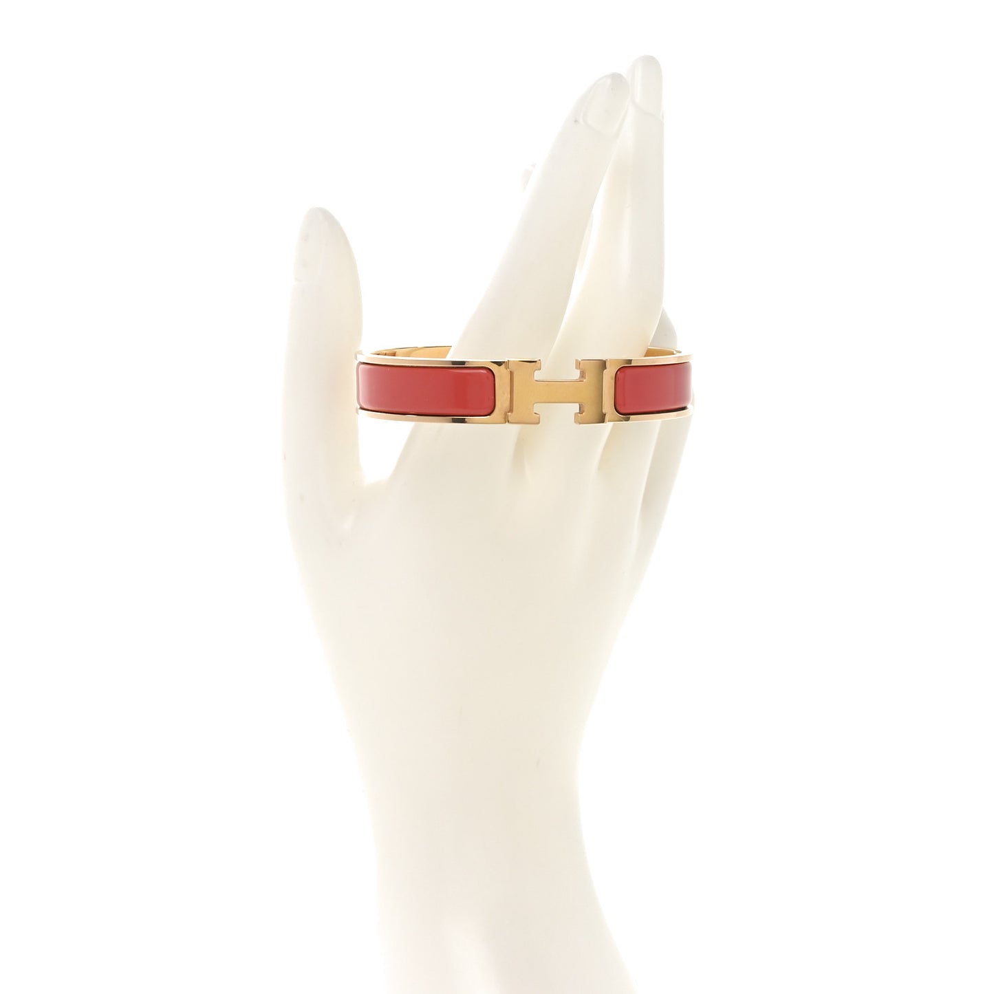 Enamel Narrow Clic Clac H Bracelet GM Rose Patch