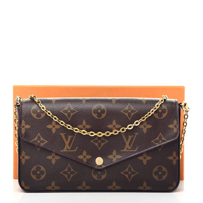 Louis Vuitton Monogram Pochette Felicie Chain Wallet Fuchsia 11 of 11