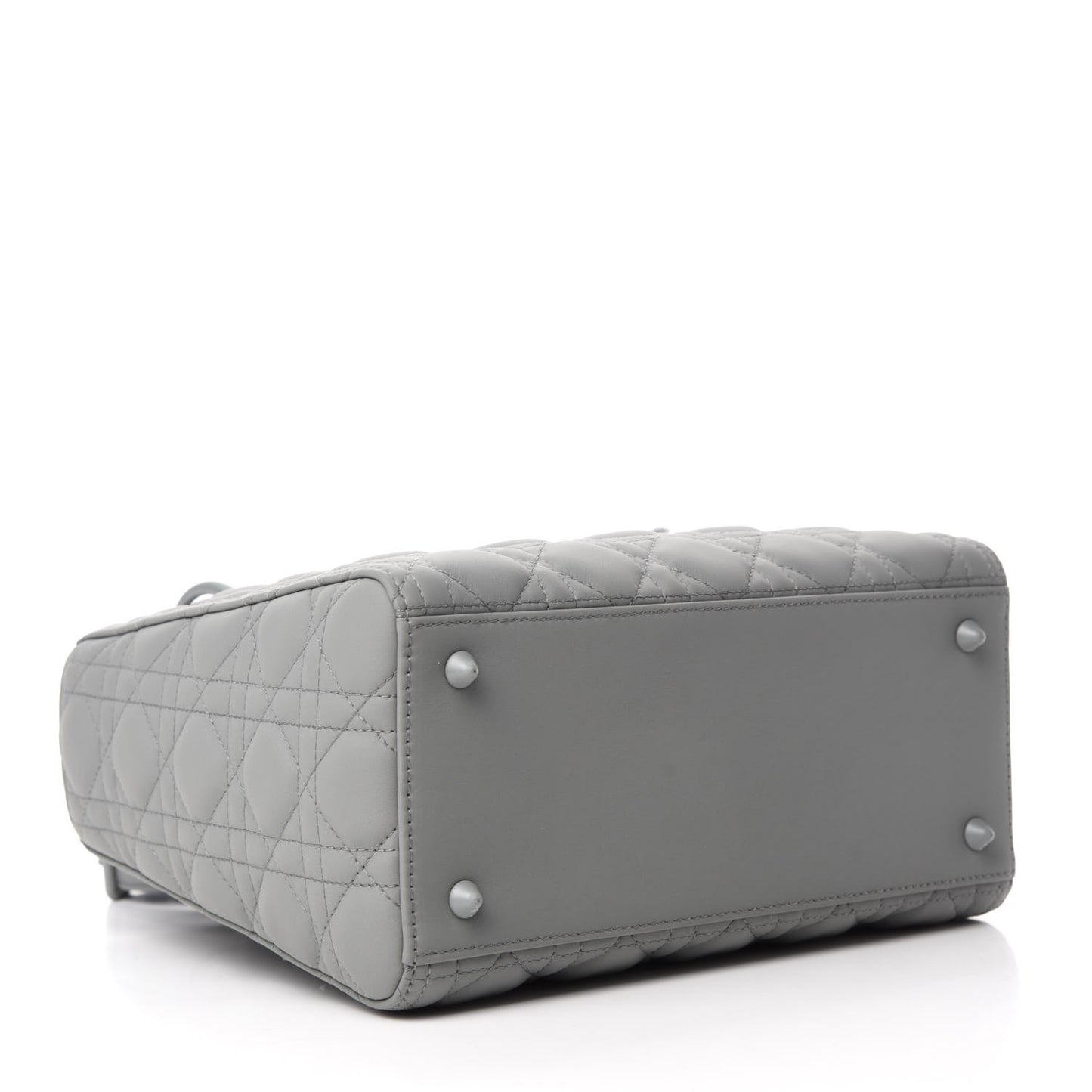 Ultra Matte Calfskin Cannage Medium Lady Dior Grey Stone