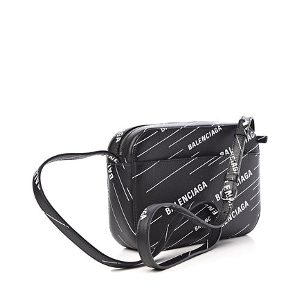 Balenciaga Calfskin Everyday Logo Print S Camera Bag Black 3 of 10
