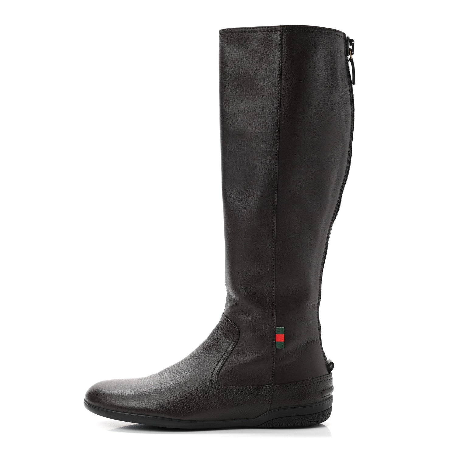 Gucci Calfskin Riding Boots 35.5 Brown 1 of 8