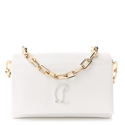 Christian Louboutin Naplak Patent Calfskin Monochrome Loubi54 Shoulder Bag White 1 of 11