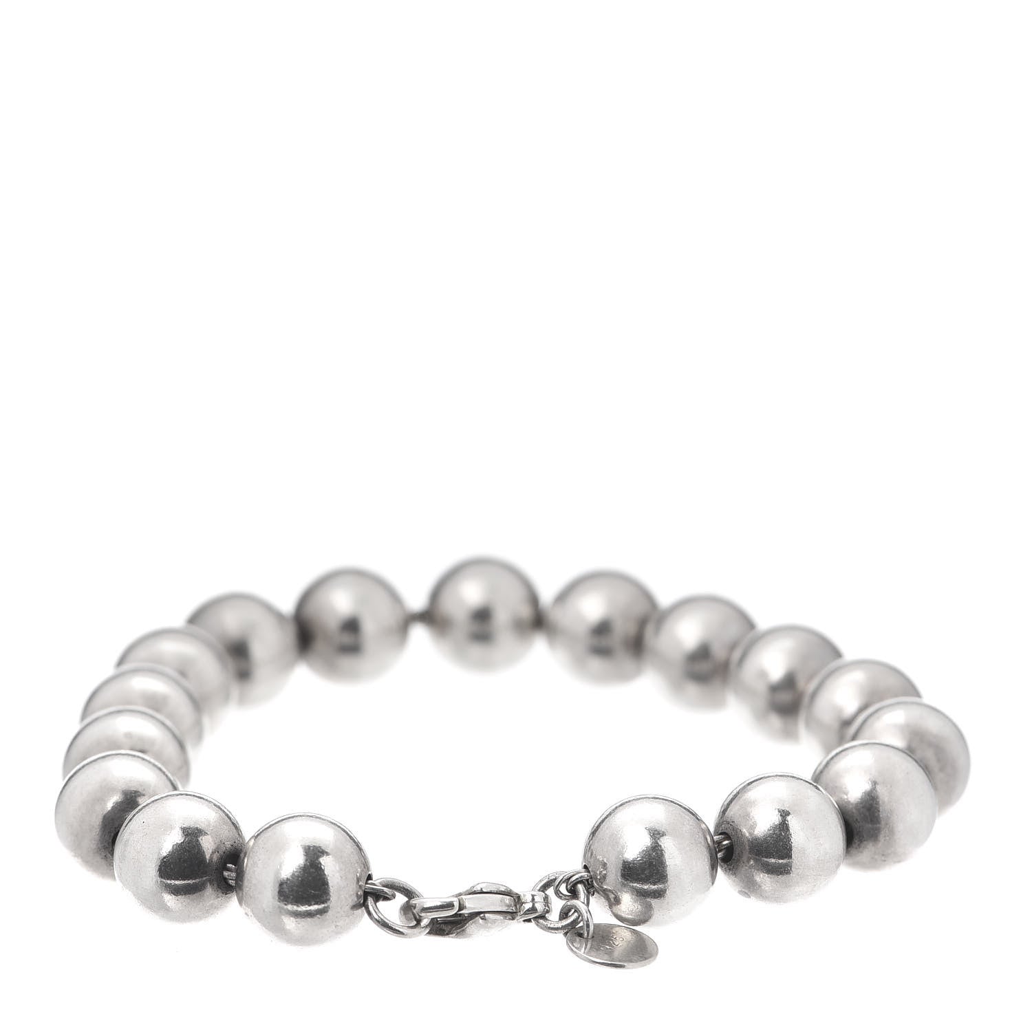 Tiffany Sterling Silver 10mm HardWear Ball Bracelet 3 of 6