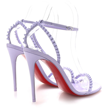 Christian Louboutin Patent Calfskin So Me 100 Sandals 37 Lilac Smoke 5 of 8