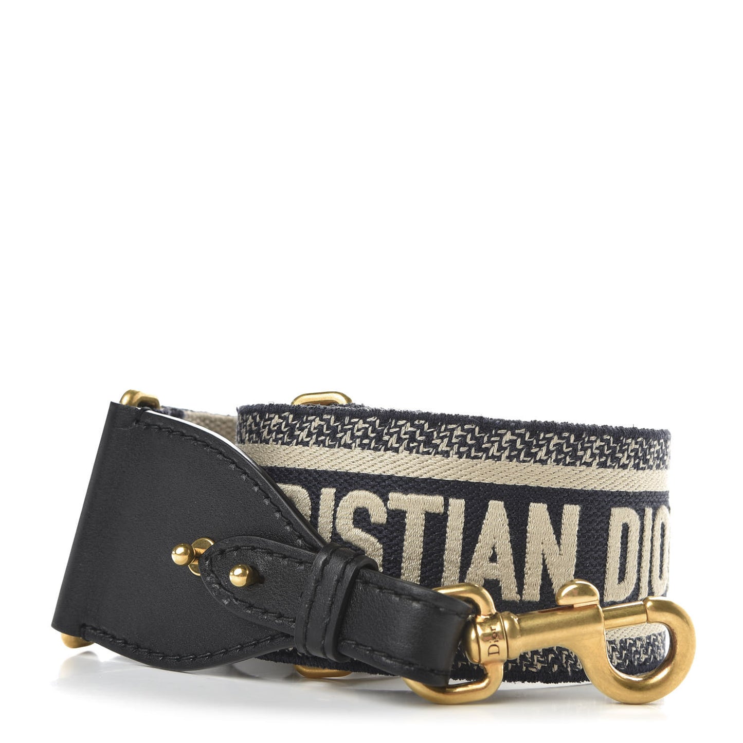 Canvas Embroidered Shoulder Strap Blue