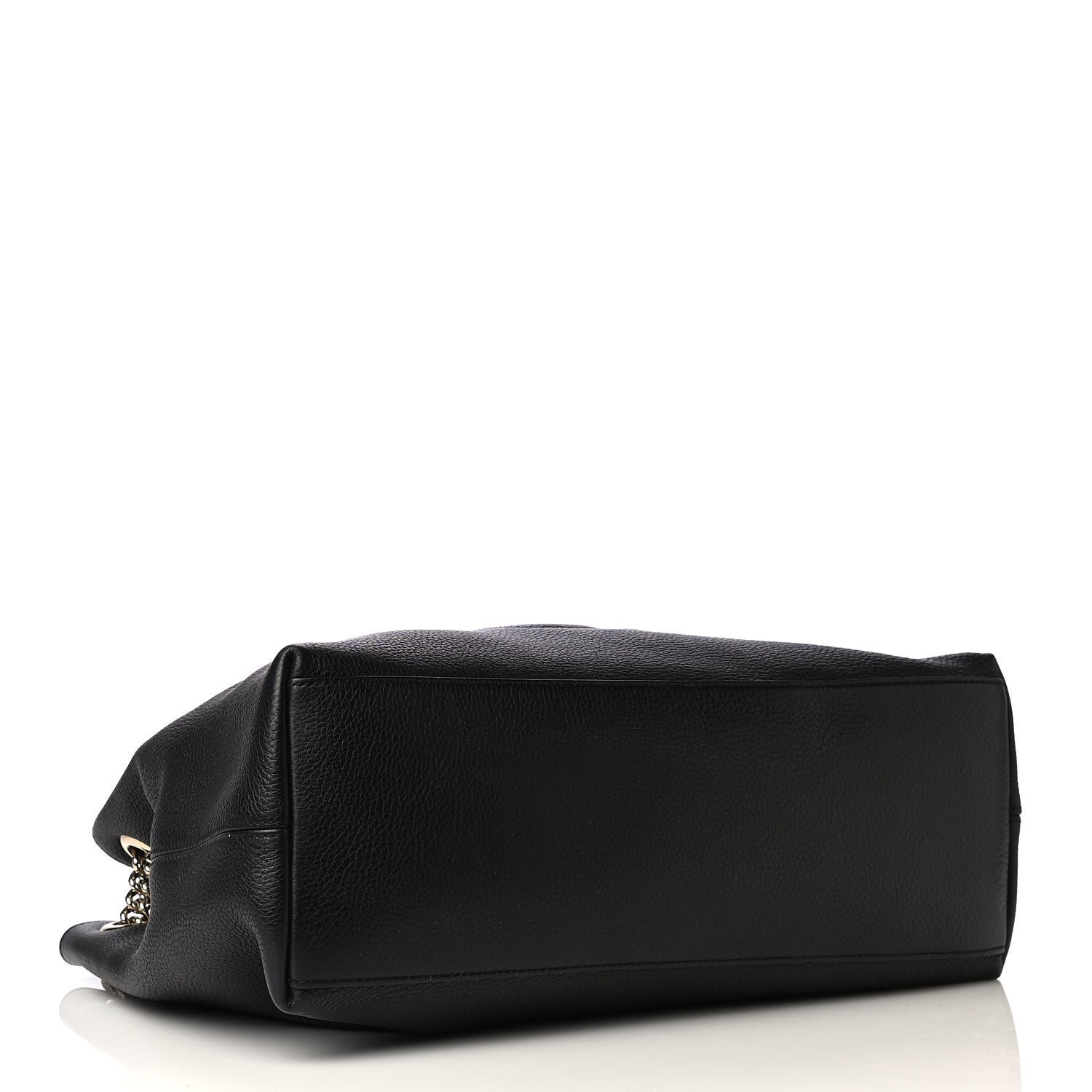 Gucci Pebbled Calfskin Medium Soho Chain Shoulder Bag Black 3 of 4