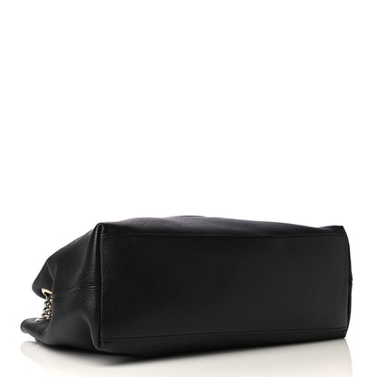 Gucci Pebbled Calfskin Medium Soho Chain Shoulder Bag Black 3 of 4