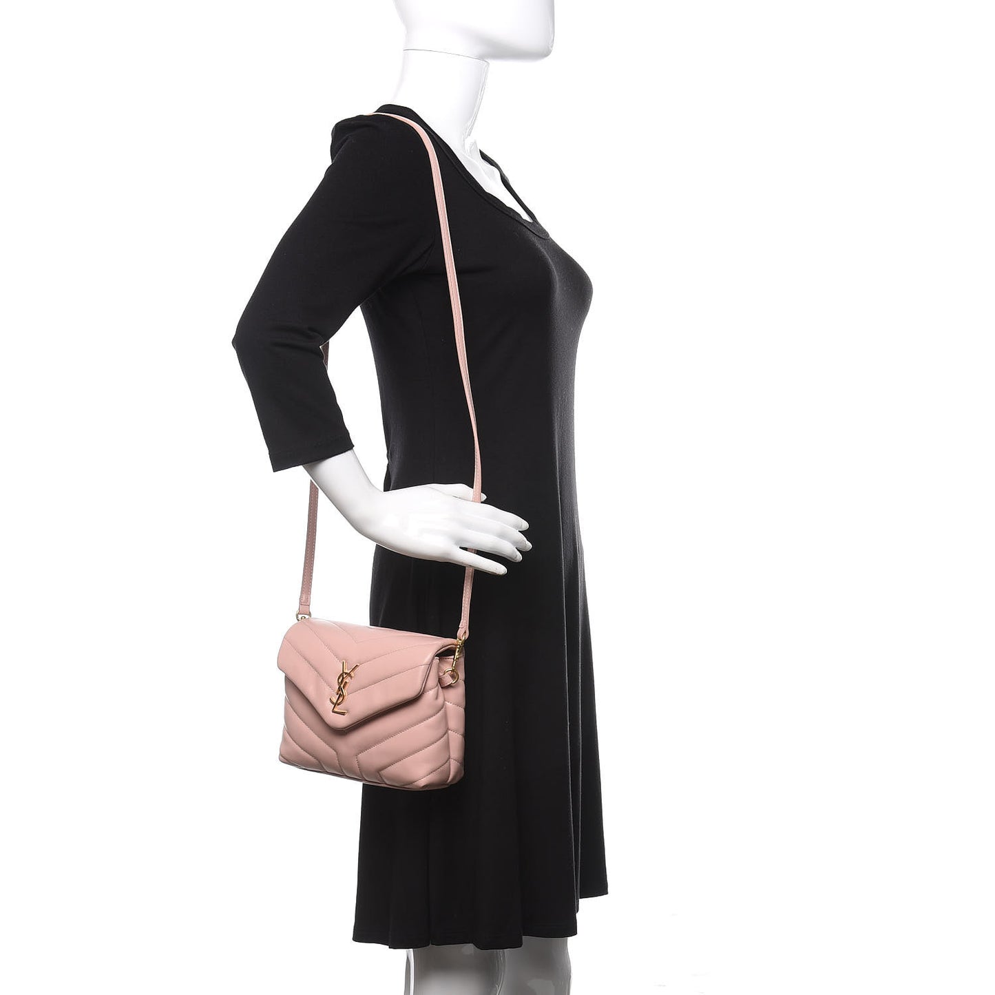 Calfskin Y Quilted Monogram Toy Loulou Crossbody Bag Tender Pink