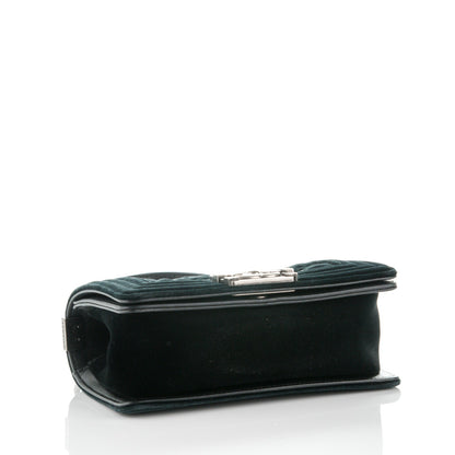 Chanel Velvet Quilted Small Boy Flap Black 5 of 8