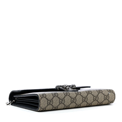 Gucci GG Supreme Monogram Mini Dionysus Chain Wallet Beige Black 3 of 5