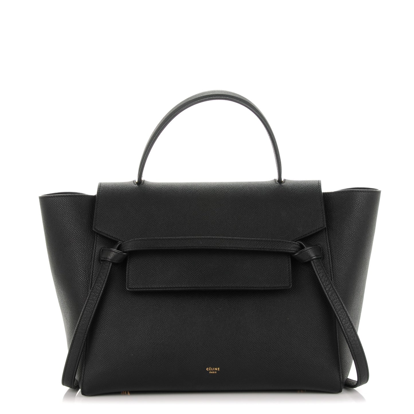 Baby Grained Calfskin Mini Belt Bag Black