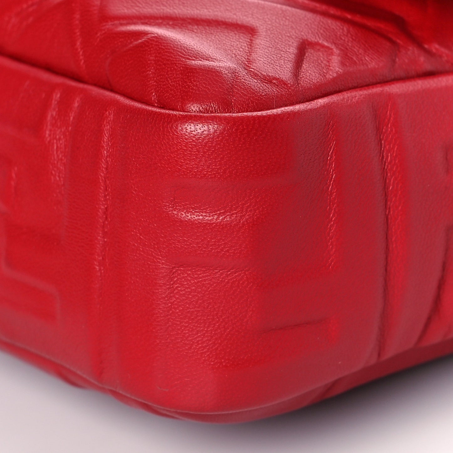 Nappa FF 1974 Embossed Baguette Fragola