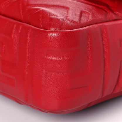 Fendi Nappa FF 1974 Embossed Baguette Fragola 8 of 8