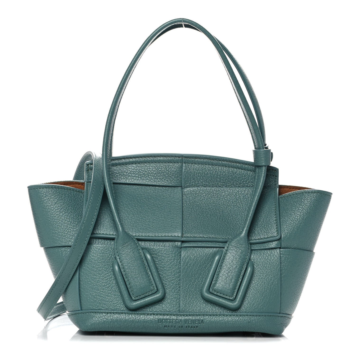 Bottega Veneta Grained Calfskin Maxi Intrecciato Mini Arco Blue 1 of 11
