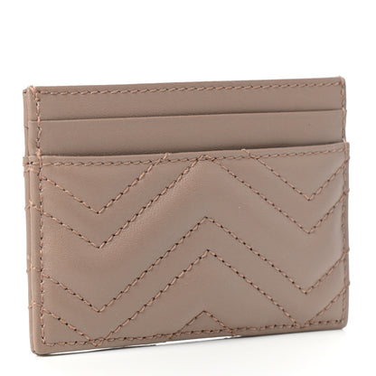 Gucci Calfskin Matelasse GG Marmont Card Holder Porcelain Rose 3 of 6