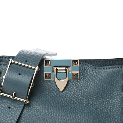 Valentino Garavani Pebbled Calfskin Mini Rockstud Flip-Lock Messenger Bag Amadeus 13 of 14