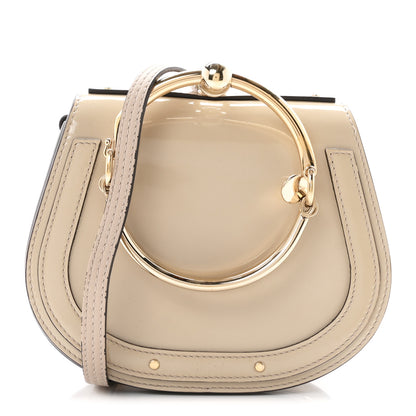 Chloe Patent Suede Small Nile Bracelet Bag Off White 1 of 10