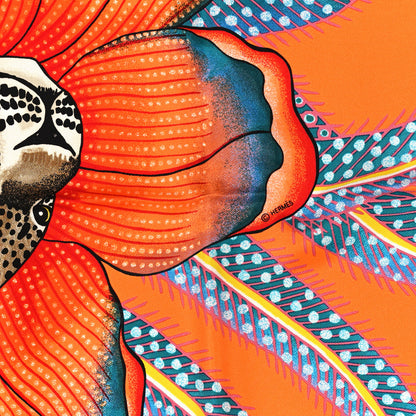 Hermes Silk Baobab Cat Scarf 45 4 of 5