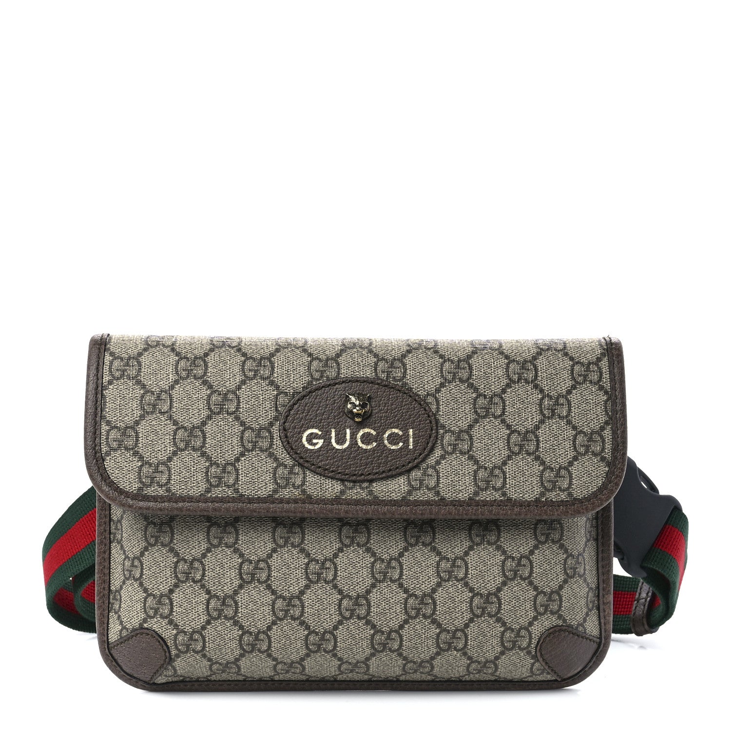 Gucci GG Supreme Monogram Neo Vintage Web Belt Bag Brown 1 of 12