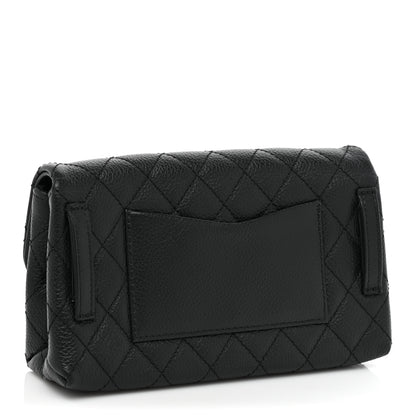 Chanel Grained Calfskin Quilted 2.55 Reissue Flap Belt Bag Clutch Black 3 of 10