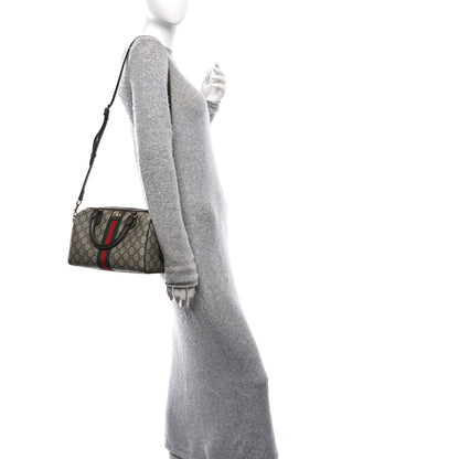 Gucci GG Supreme Monogram Web Small Ophidia Boston Beige New Acero 2 of 10