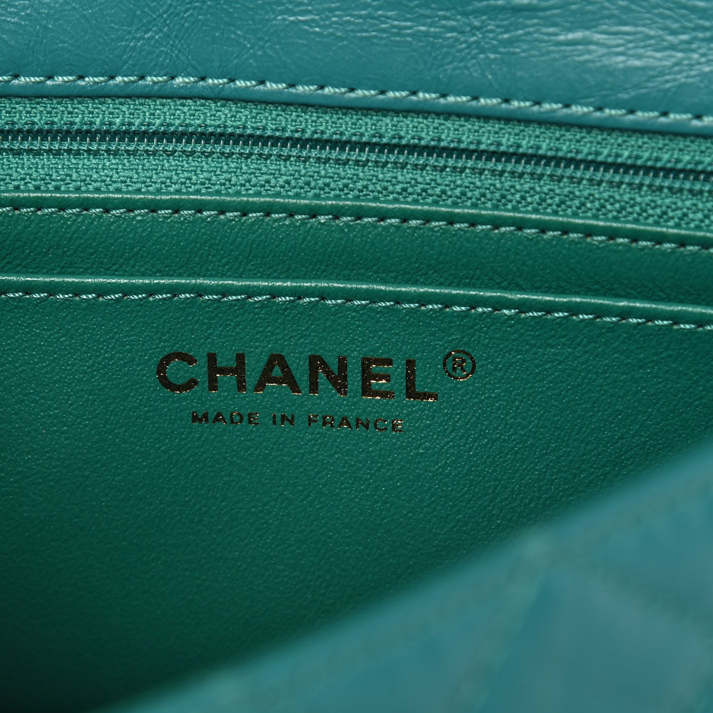Aged Calfskin Quilted 2.55 Reissue Mini Flap Green