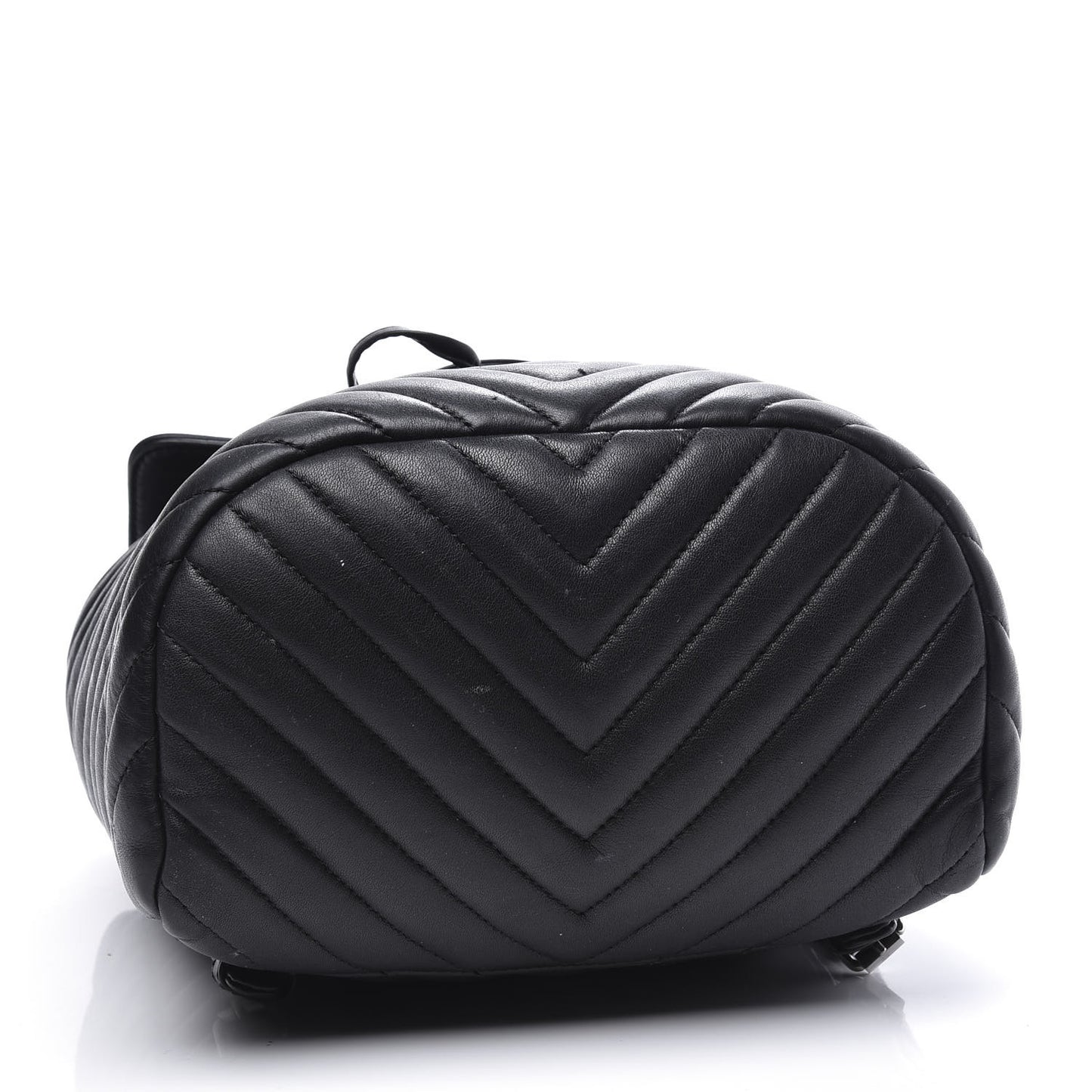 Calfskin Chevron Quilted Small Urban Spirit Backpack Black