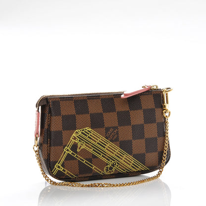 Louis Vuitton Damier Ebene 2014 Christmas Animation Mini Pochette Accessories 3 of 7