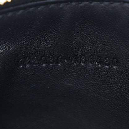 Alexander McQueen Calfskin Crocodile Embossed Skull Zip Wallet Card Holder Black 7 of 8