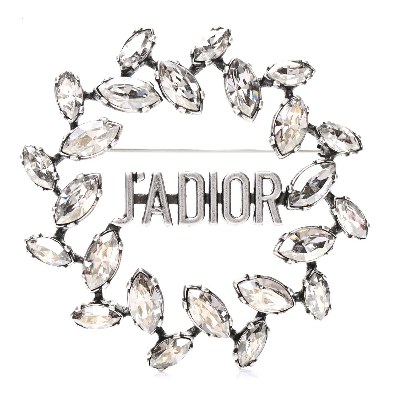 Christian Dior Crystal J'Adior Laurier Brooch 1 of 4