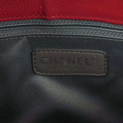 Chanel Caviar Quilted Grand Shopping Tote GST Red 6 of 7