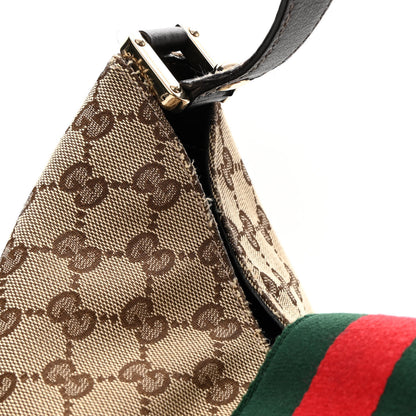 Gucci Monogram Large New Ladies Web Hobo Dark Brown 10 of 11