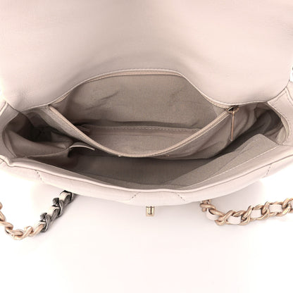 Chanel Lambskin Quilted Medium Chanel 19 Flap Light Beige 5 of 10