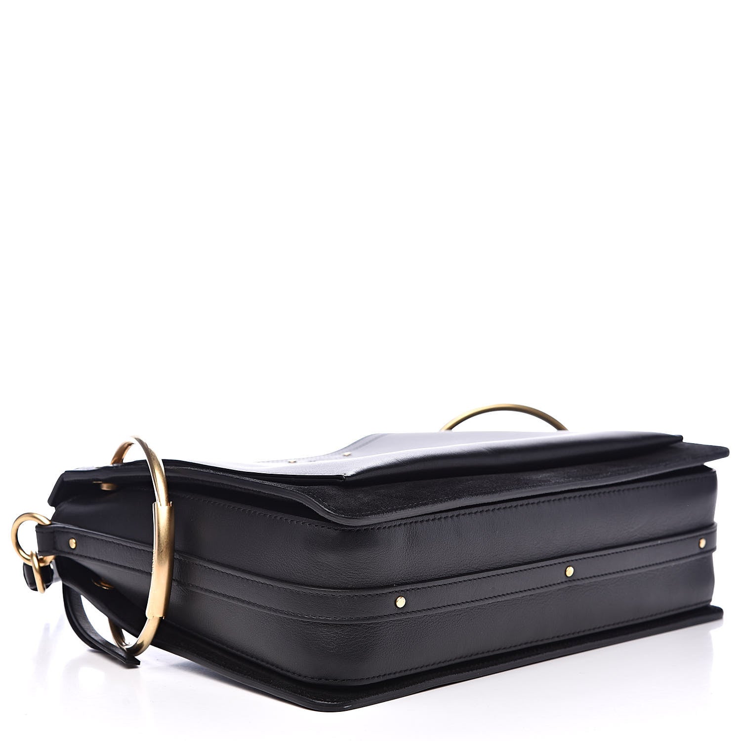 Chloe Calfskin Suede Medium Roy Bag Black 4 of 11