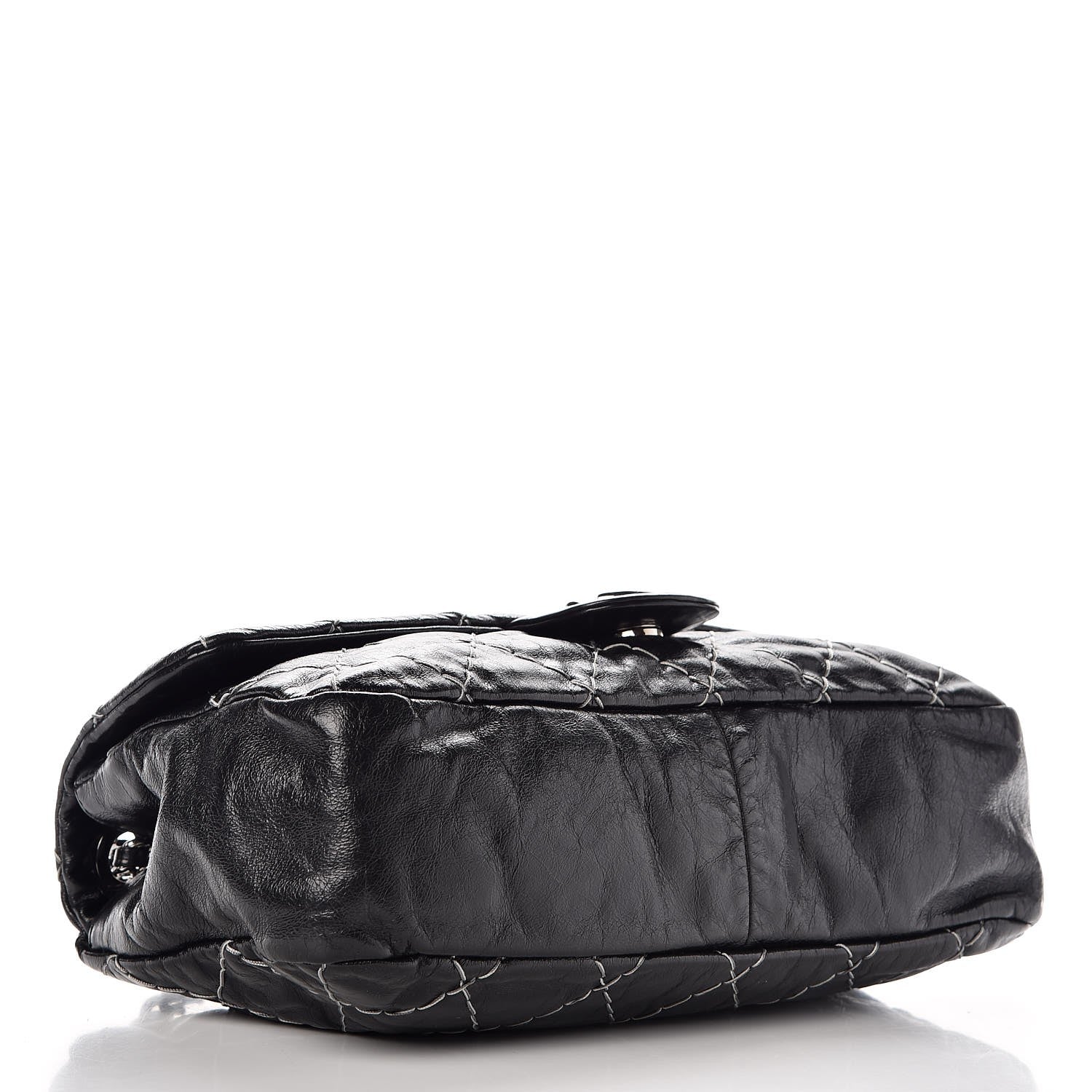 Chanel Glazed Goatskin Double Stitch Flap Black 5 of 8